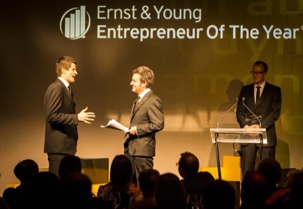 Ernst & Young Entrepreneur Of The Year awards on stage