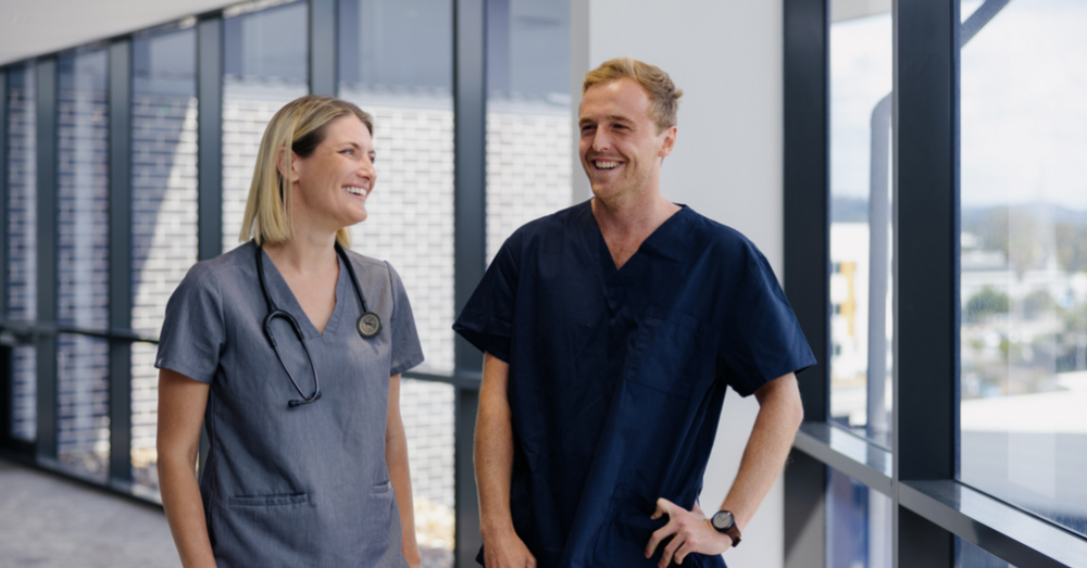 Happy locum doctor