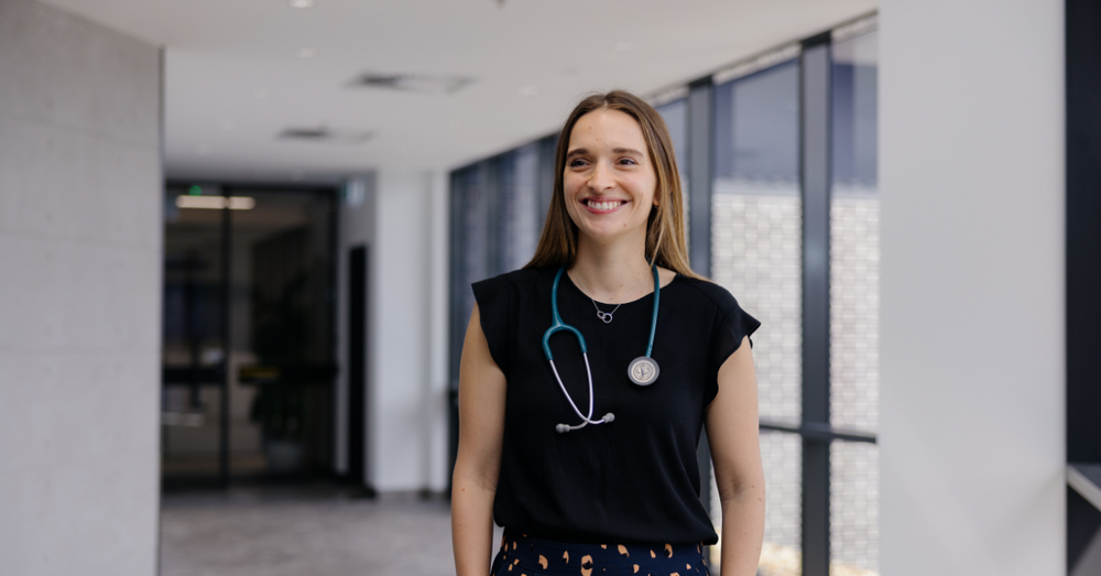 Happy locum doctor