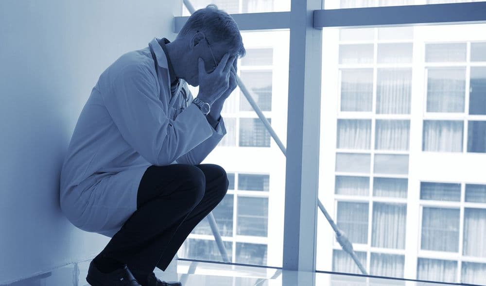 burnt out doctor